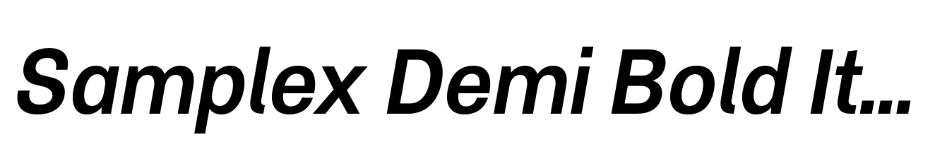 Samplex Demi Bold Italic